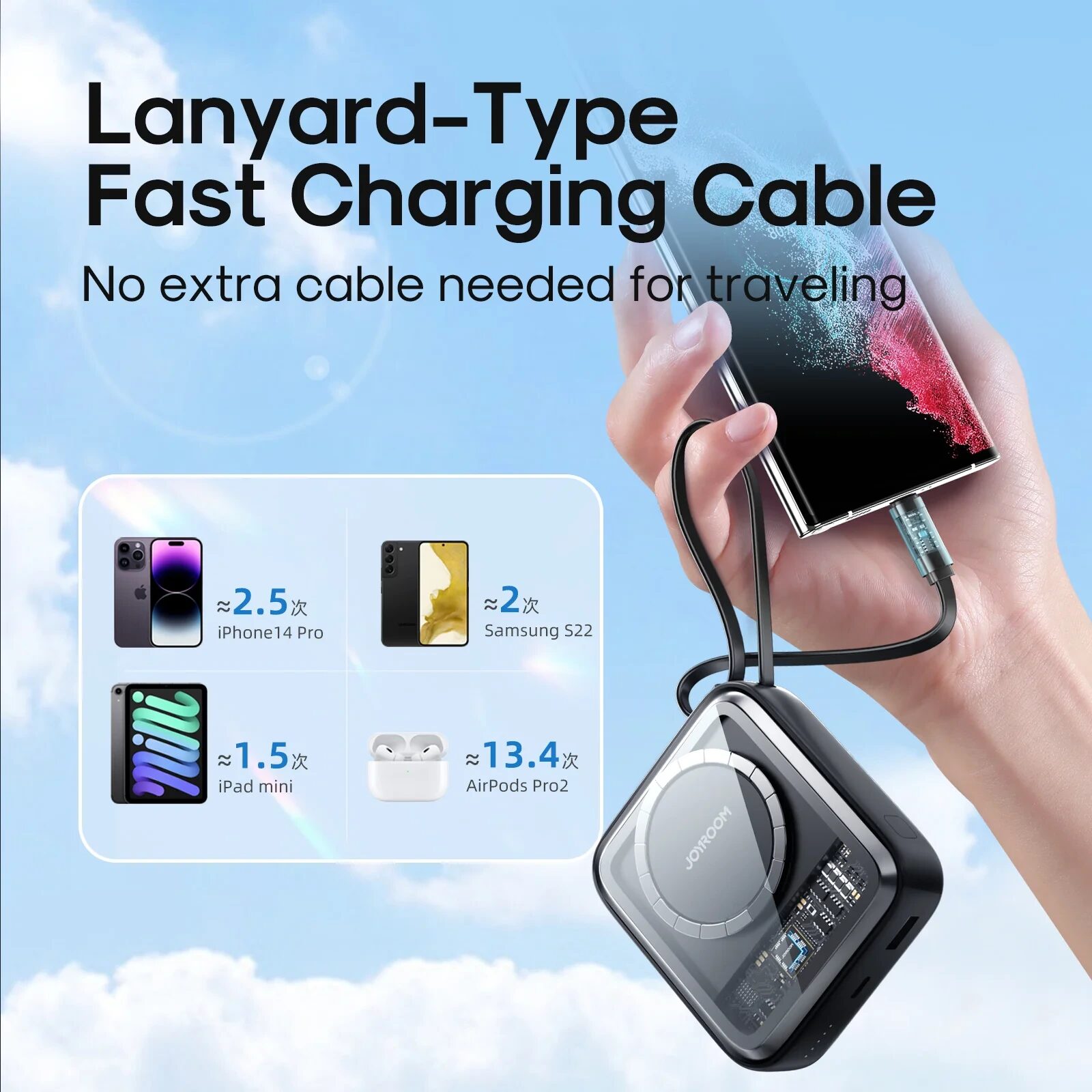 JR-L006/007 cy seriyalı 22.5 Vt 10.000 mah maqnit simsiz enerji təchizatı